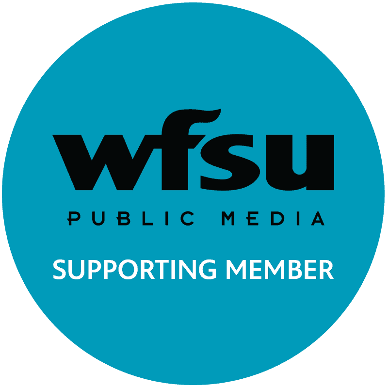 an icon denoting WFSU Public Media, which provides quality public broadcasting services to the North Florida and South Georgia area